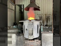 ijzersmeltoven met compacte aluminium omhulsel