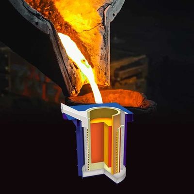 Snel smeltend staal Metal smeltoven laag onderhoud Volledige betrouwbare veiligheid